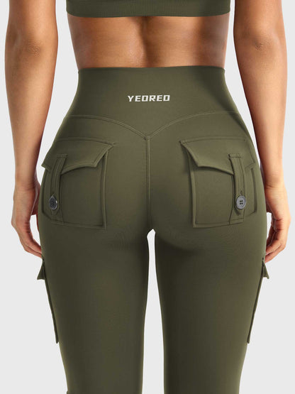 Leggings Movaelle CoreFlex acampanado cargo 34"