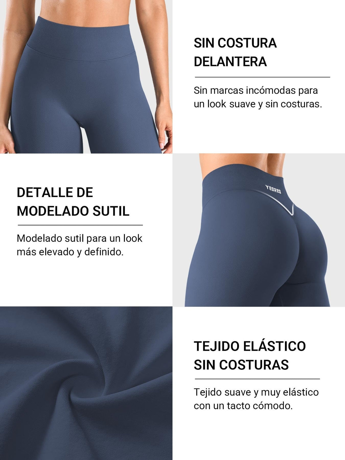 Leggings Movaelle Contour con fruncido invisible
