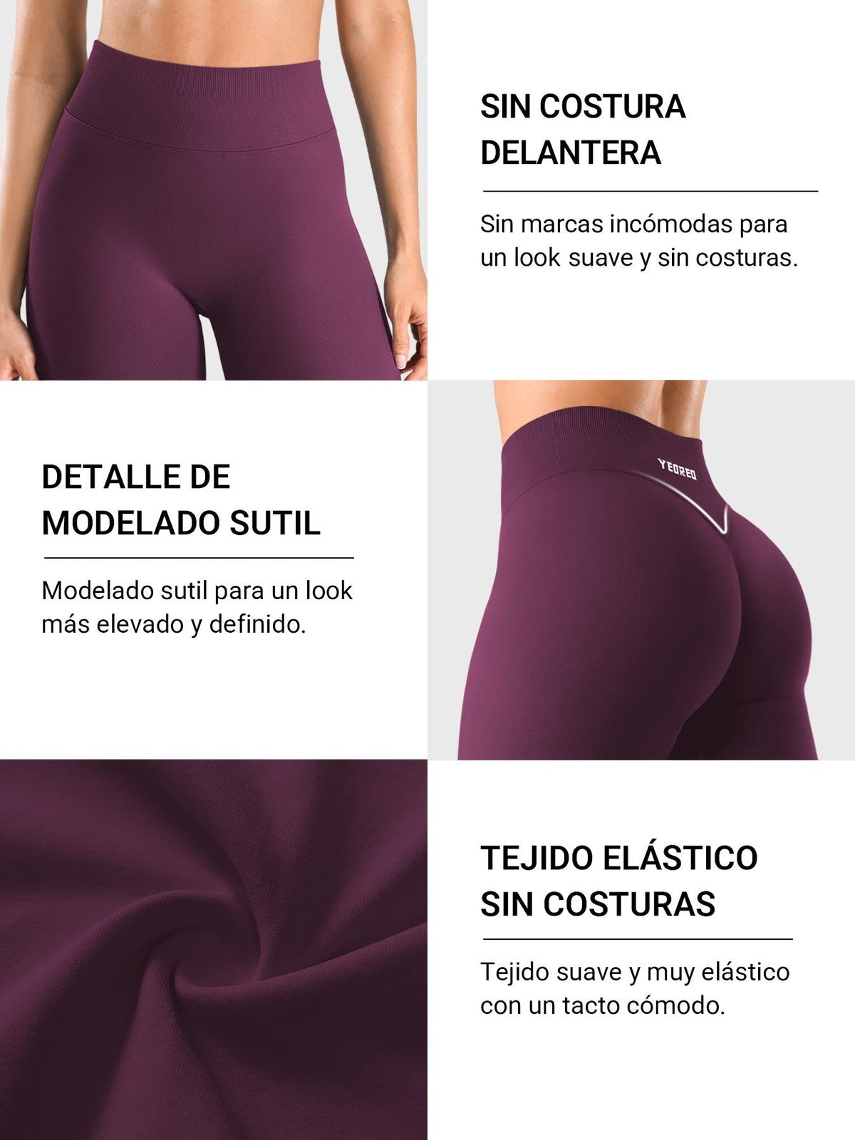 Leggings Movaelle Contour con fruncido invisible