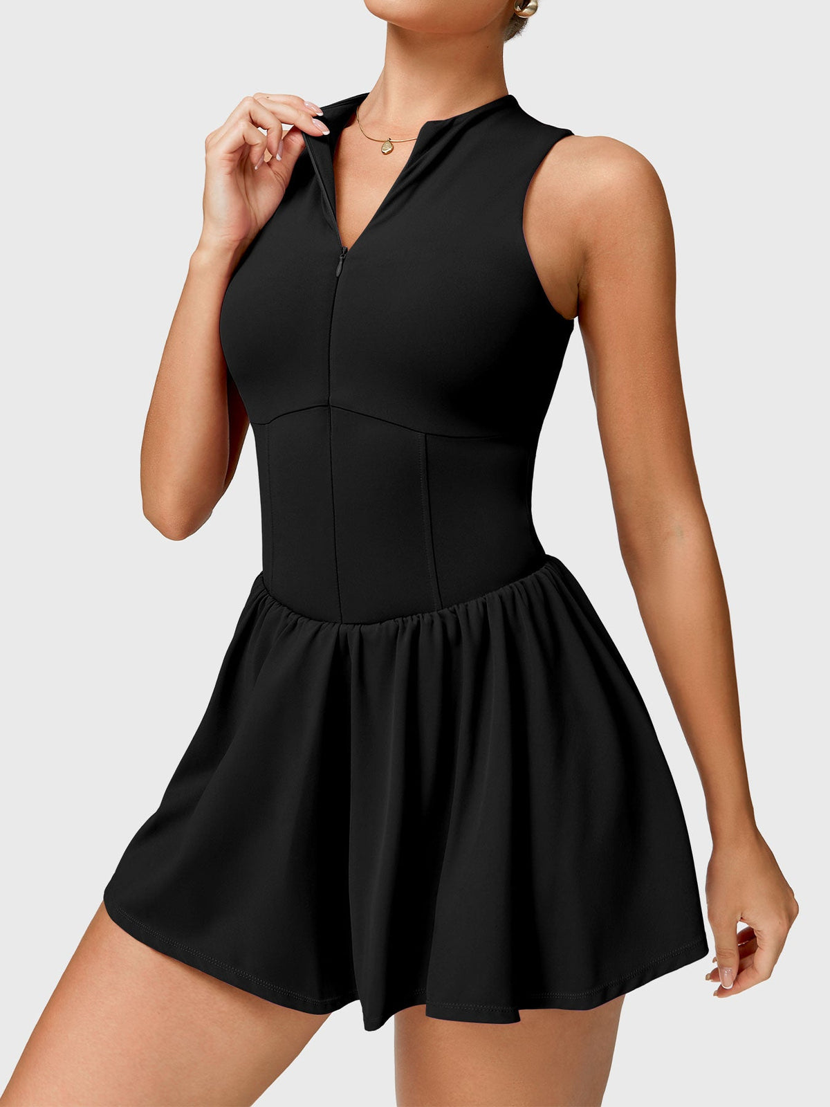 Vestido de tenis Movaelle CoreFlex con cremallera