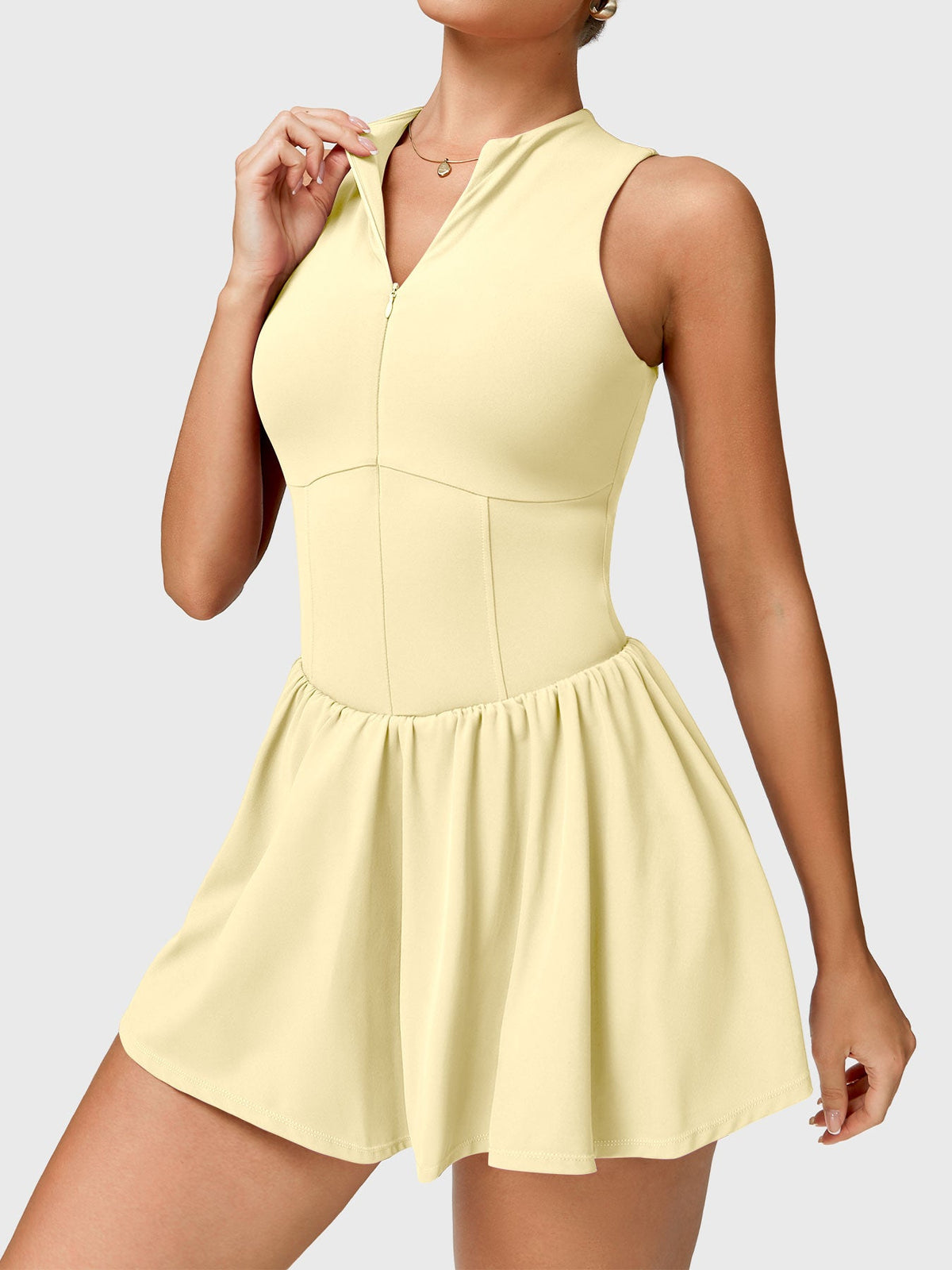 Vestido de tenis Movaelle CoreFlex con cremallera