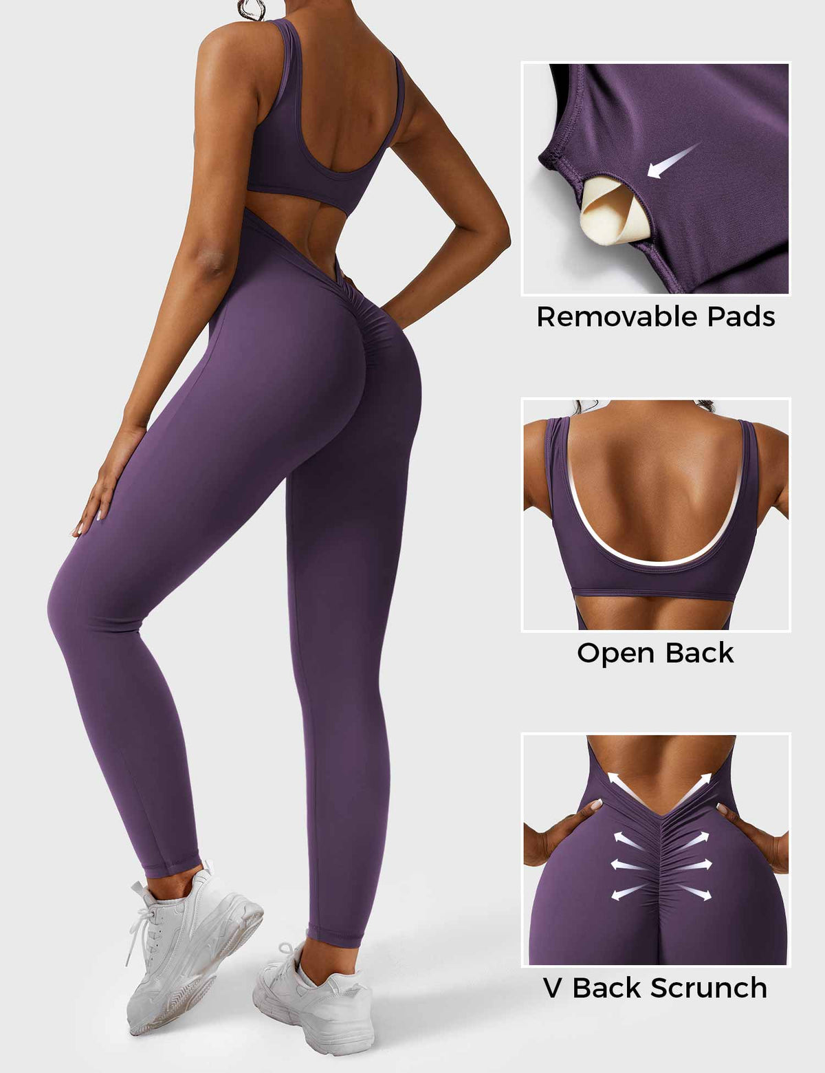 Mono largo Movaelle CoreFlex ajustado con espalda en V