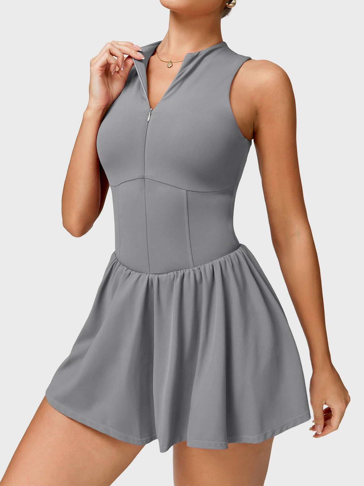 Vestido de tenis Movaelle CoreFlex con cremallera