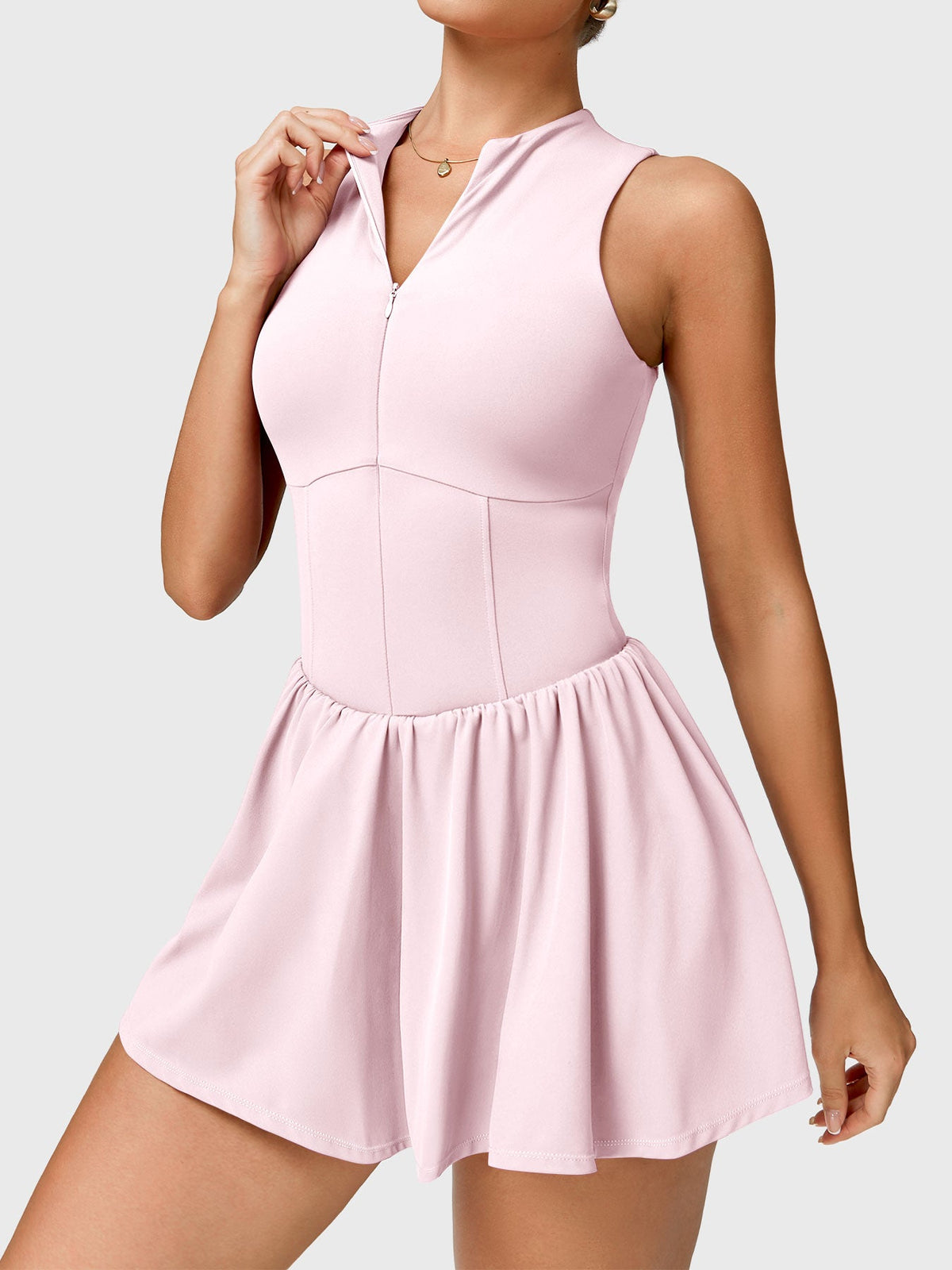 Vestido de tenis Movaelle CoreFlex con cremallera