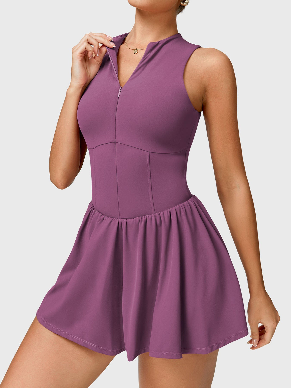 Vestido de tenis Movaelle CoreFlex con cremallera