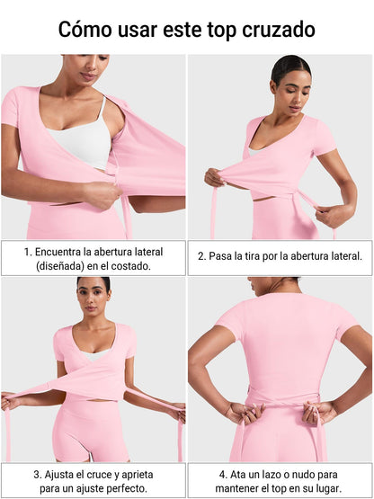 Camiseta de manga corta Movaelle Denaiy ballet cruzado