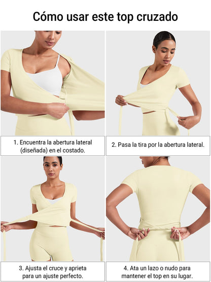 Camiseta de manga corta Movaelle Denaiy ballet cruzado