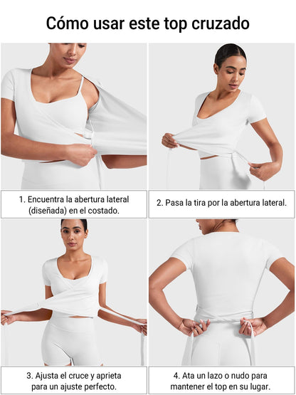 Camiseta de manga corta Movaelle Denaiy ballet cruzado
