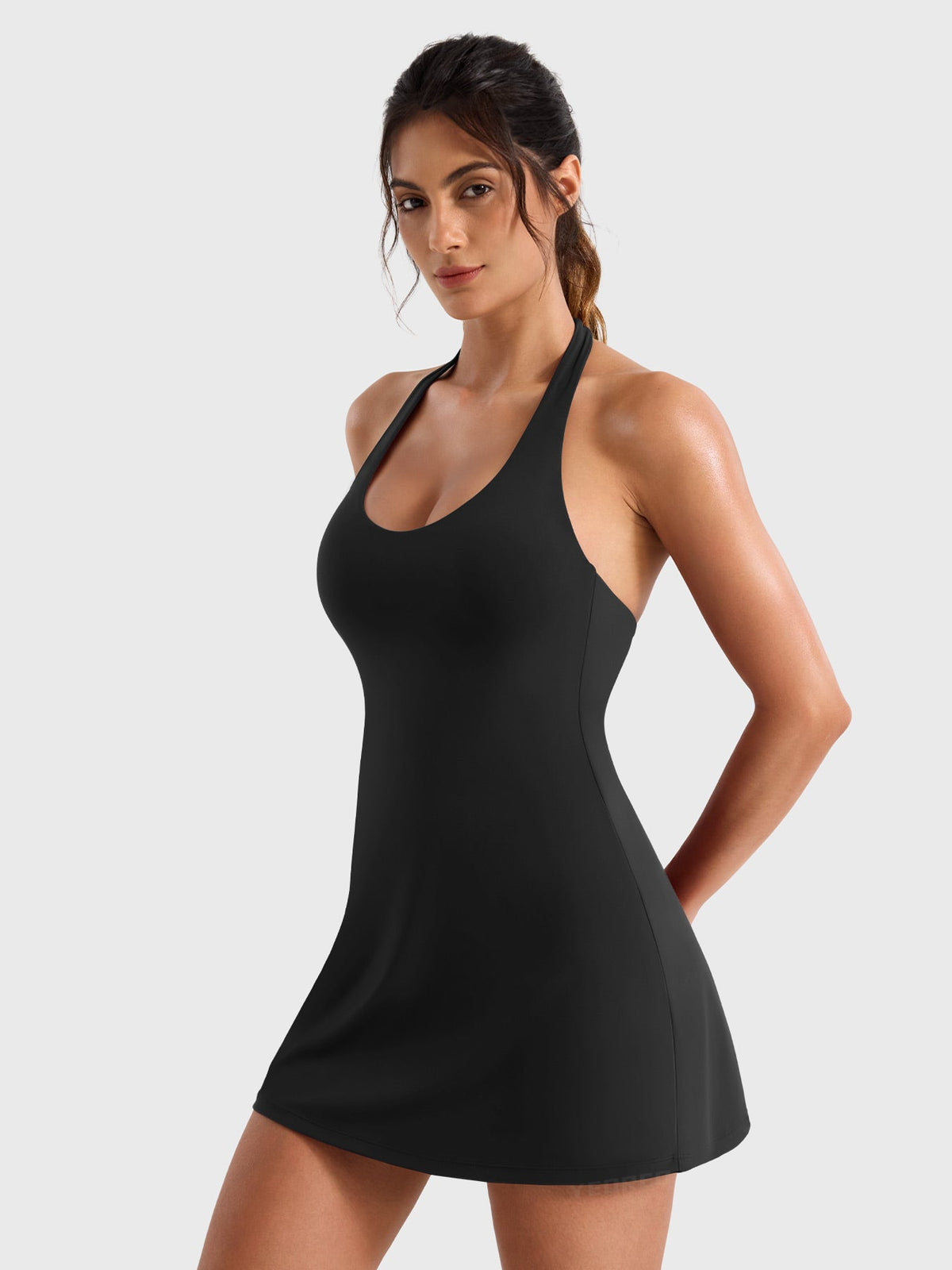 Vestido de tenis Movaelle CoreFlex con cuello halter