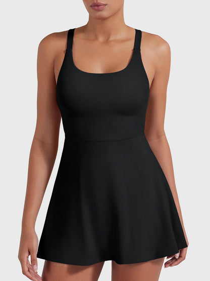 Vestido de tenis Movaelle CoreFlex con tirantes cruzados