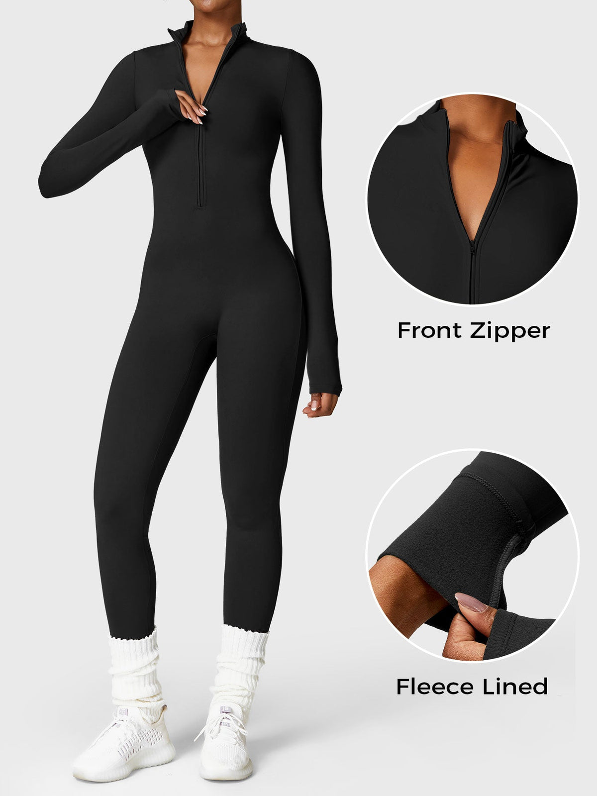 Mono largo Movaelle CoreFlex forro polar con cremallera