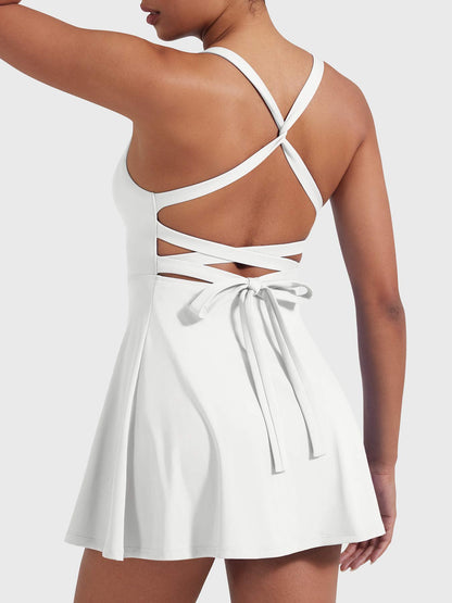 Vestido de tenis Movaelle CoreFlex con tirantes cruzados