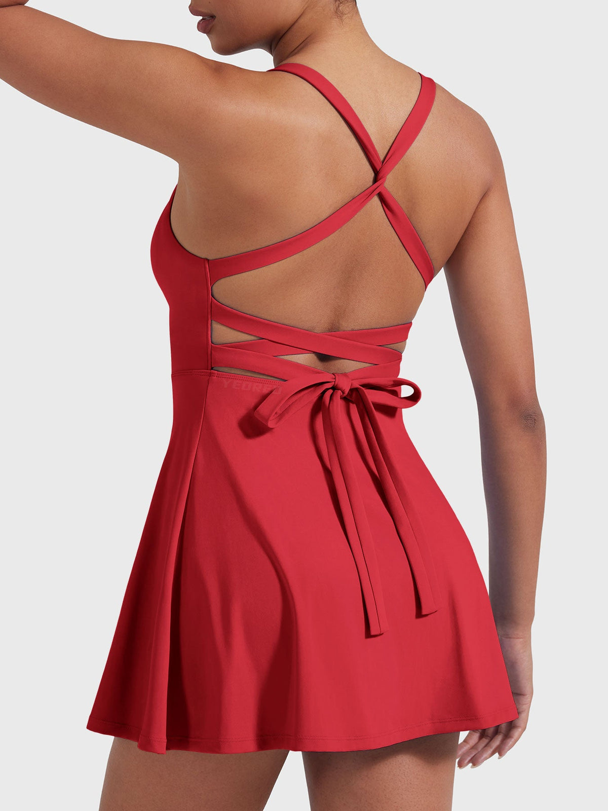 Vestido de tenis Movaelle CoreFlex con tirantes cruzados