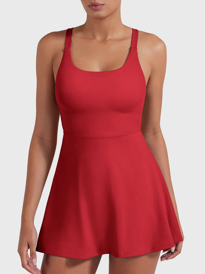Vestido de tenis Movaelle CoreFlex con tirantes cruzados