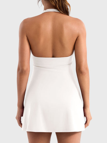 Vestido de tenis Movaelle CoreFlex con cuello halter