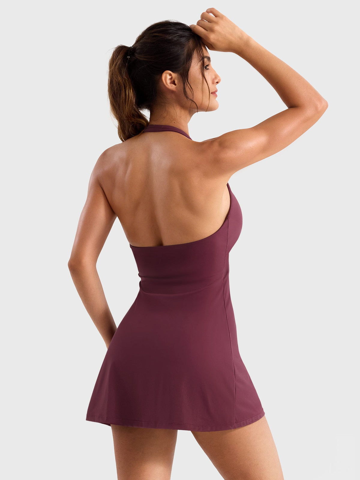 Vestido de tenis Movaelle CoreFlex con cuello halter