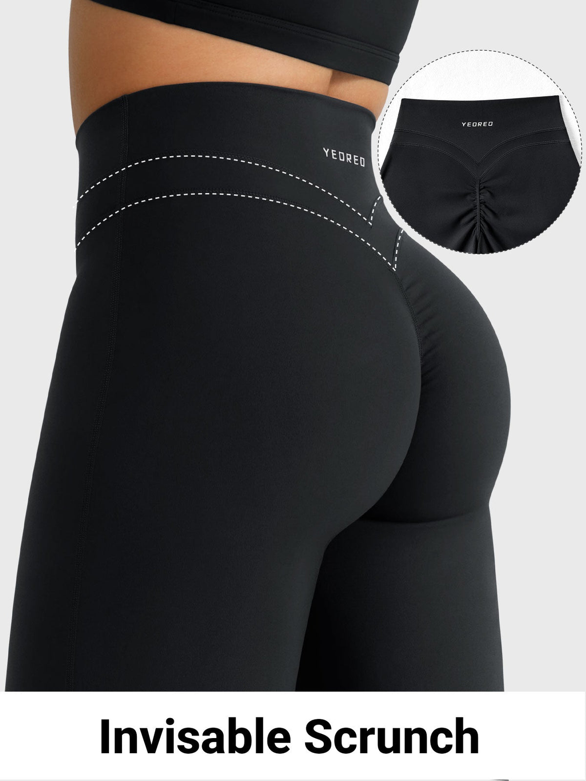 Leggings Movaelle Ease con fruncido oculto 33"