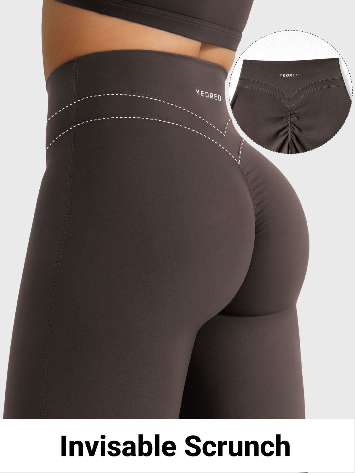 Leggings Movaelle Ease con fruncido oculto 33"