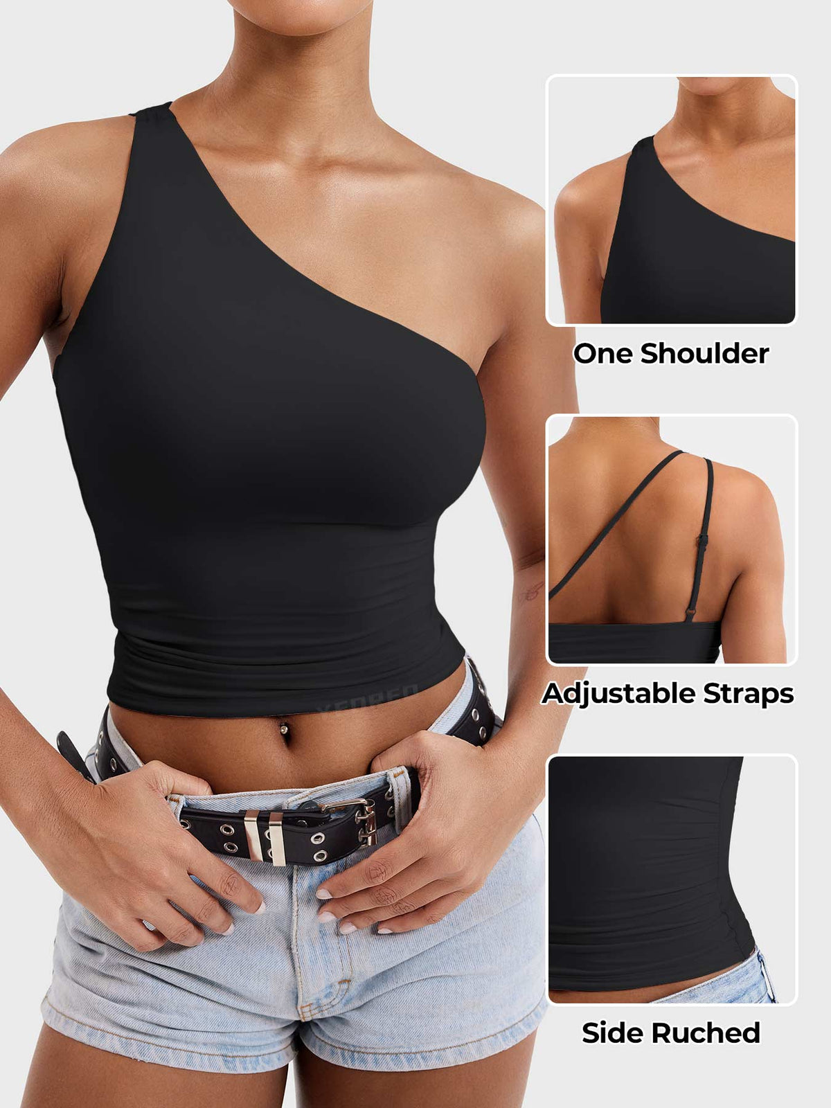 Camiseta Movaelle CoreFlex deportiva de un hombro