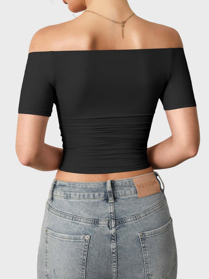 Camiseta Movaelle Ease Y2K de un hombro