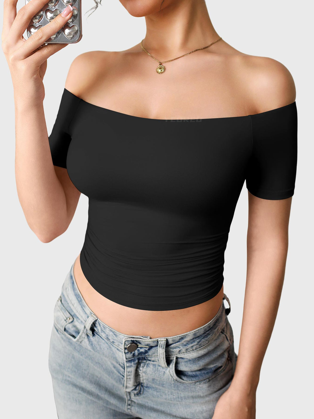 Camiseta Movaelle Ease Y2K de un hombro