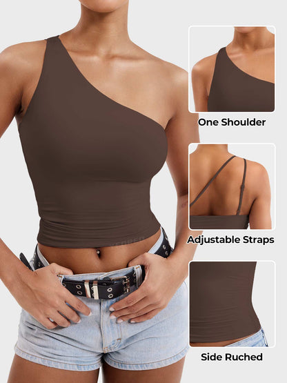 Camiseta Movaelle CoreFlex deportiva de un hombro