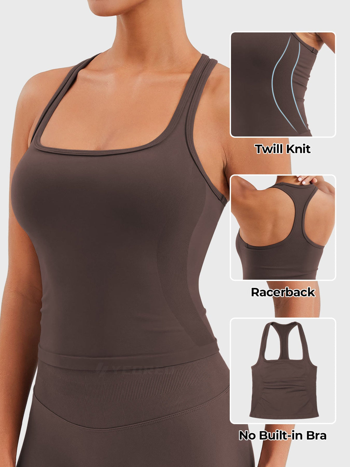 Camiseta de tirantes Movaelle CoreFlex sin costuras espalda