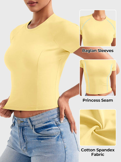 Camiseta Movaelle Ease algodón manga raglán