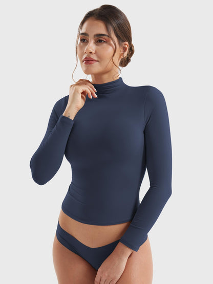 Suéter Movaelle Ease cuello alto manga larga