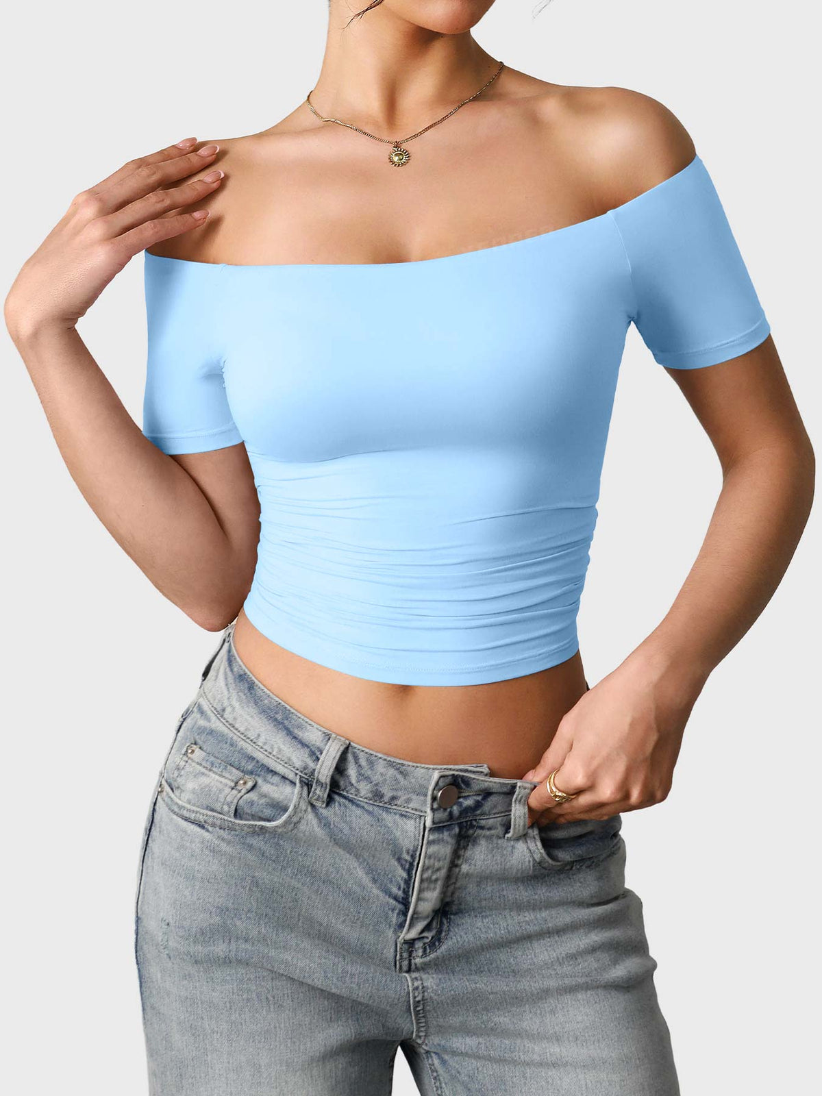 Camiseta Movaelle Ease Y2K de un hombro
