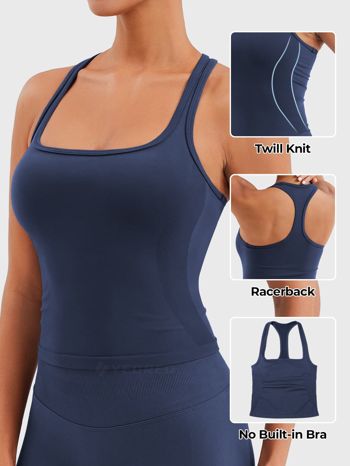 Camiseta de tirantes Movaelle CoreFlex sin costuras espalda