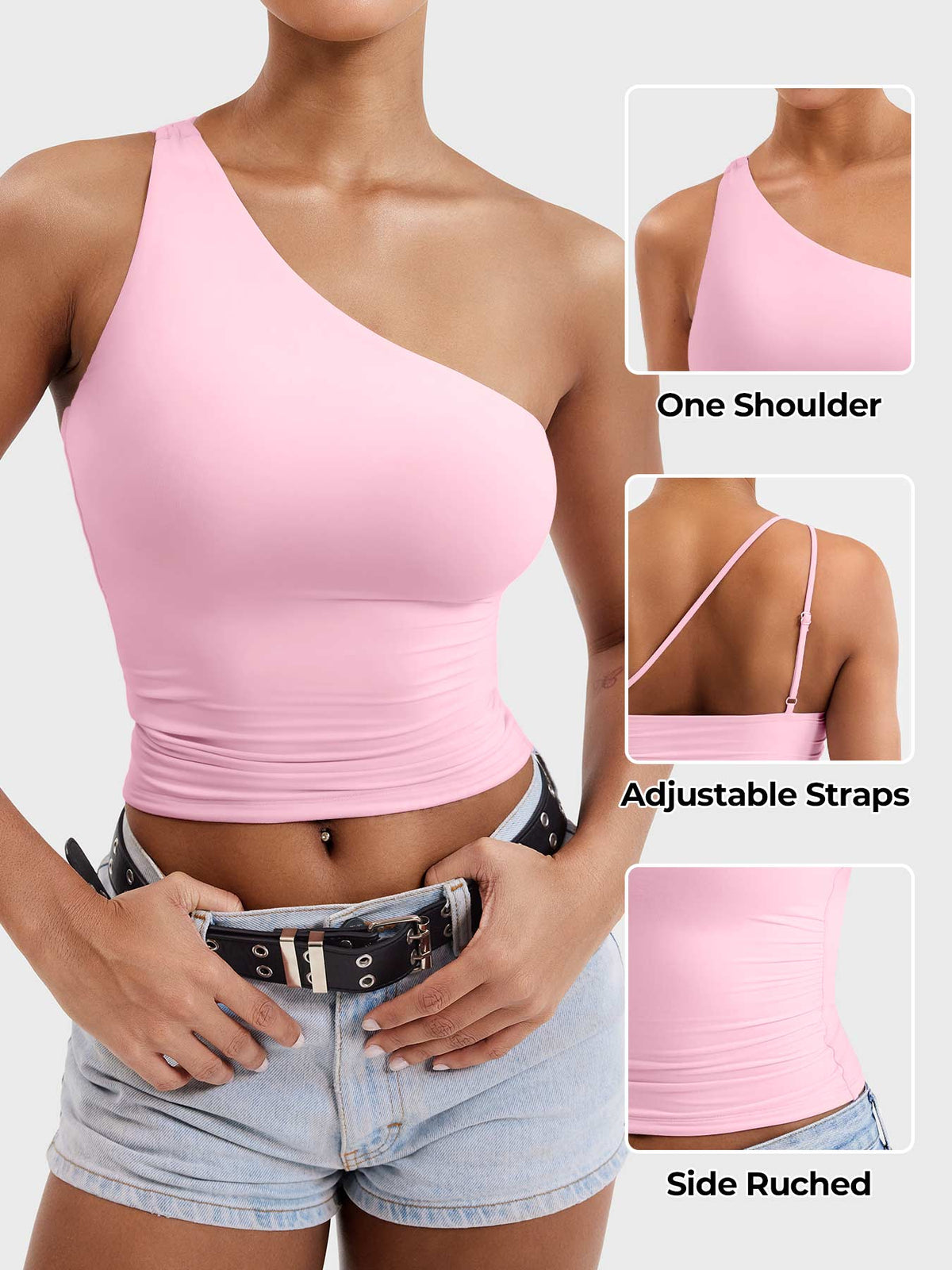 Camiseta Movaelle CoreFlex deportiva de un hombro