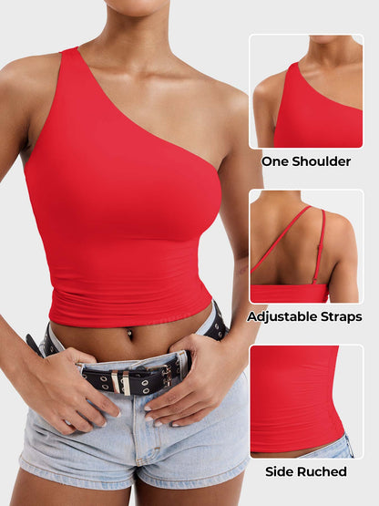 Camiseta Movaelle CoreFlex deportiva de un hombro