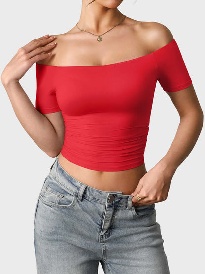 Camiseta Movaelle Ease Y2K de un hombro