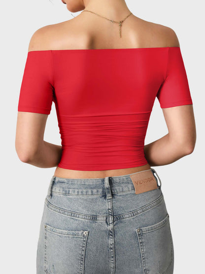 Camiseta Movaelle Ease Y2K de un hombro
