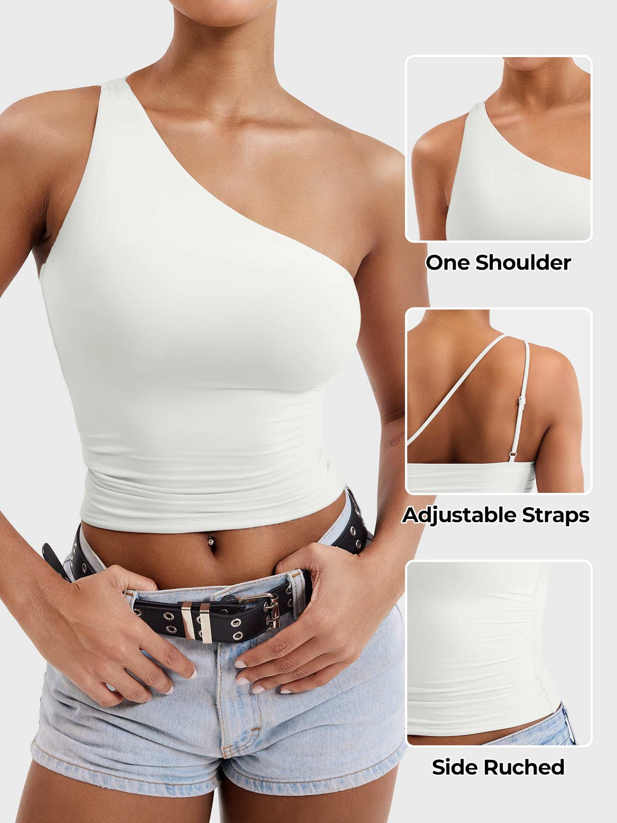 Camiseta Movaelle CoreFlex deportiva de un hombro