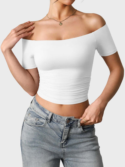 Camiseta Movaelle Ease Y2K de un hombro