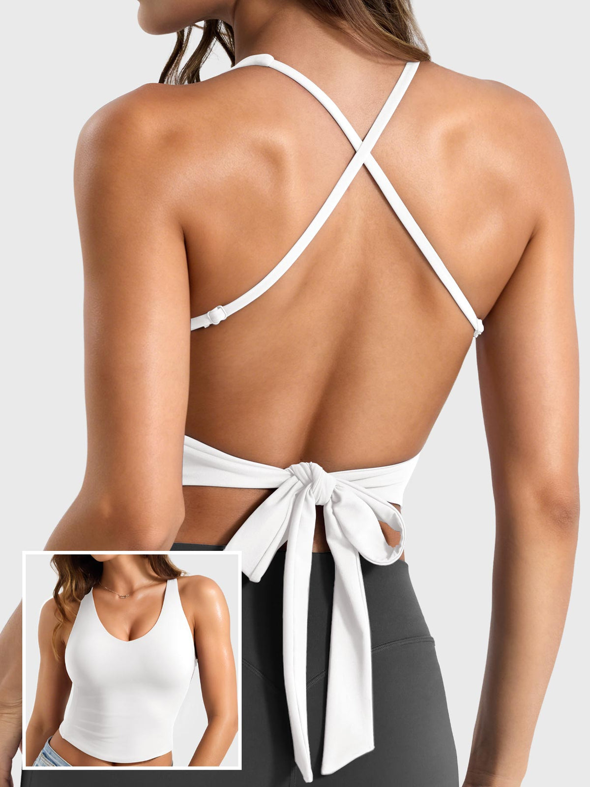 Camiseta de tirantes Movaelle Ease espalda abierta tie back