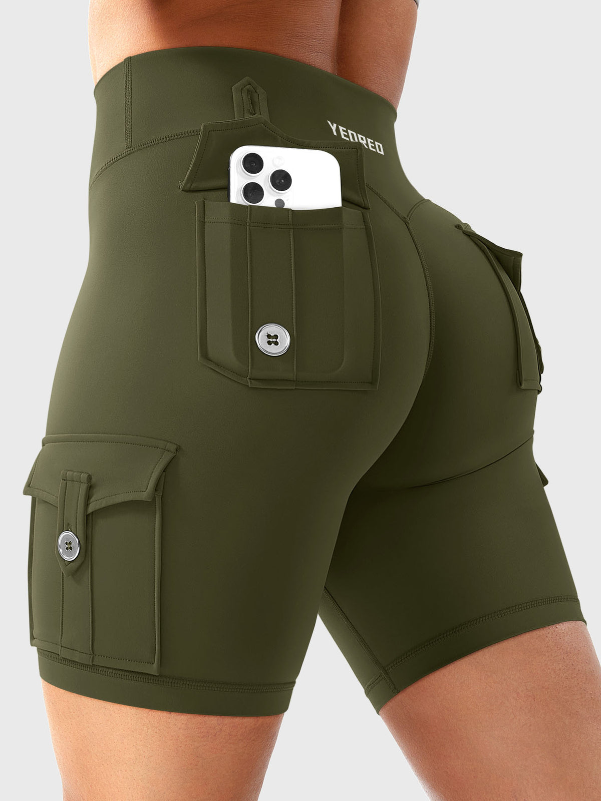 Short Movaelle CoreFlex cargo fruncido oculto