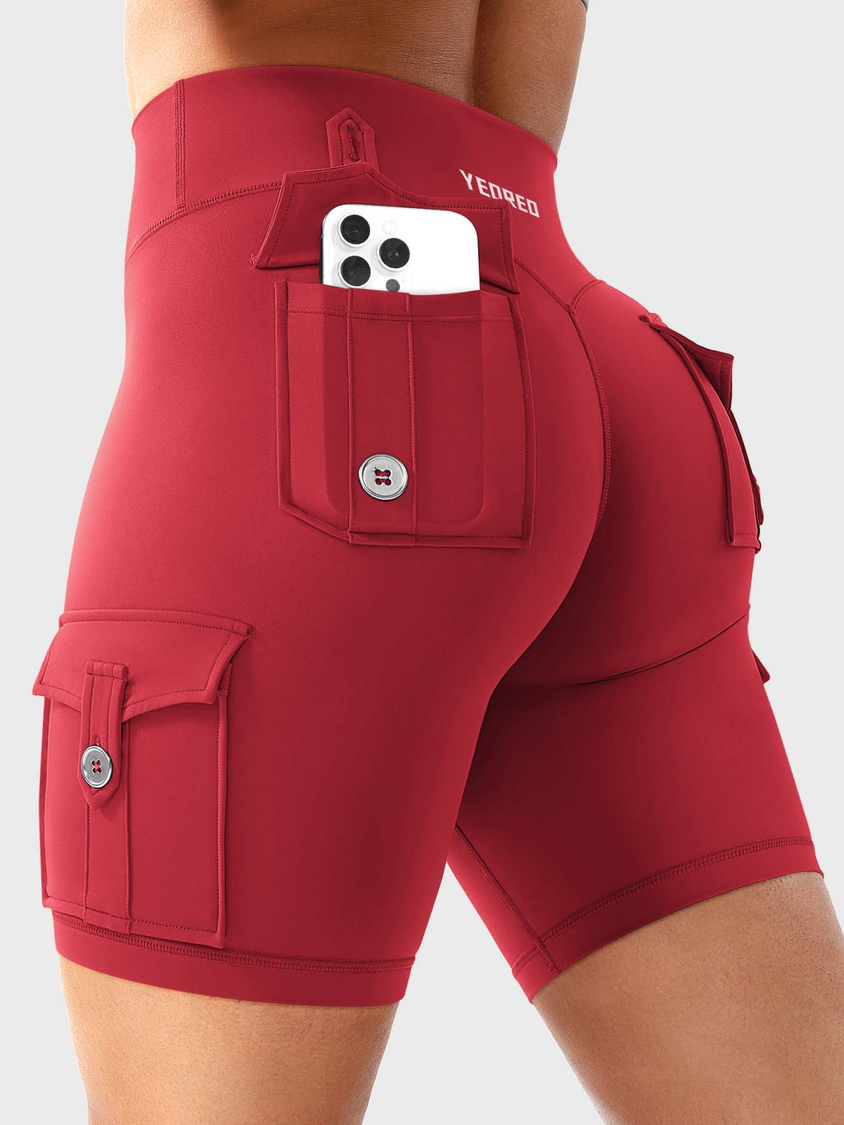 Short Movaelle CoreFlex cargo fruncido oculto