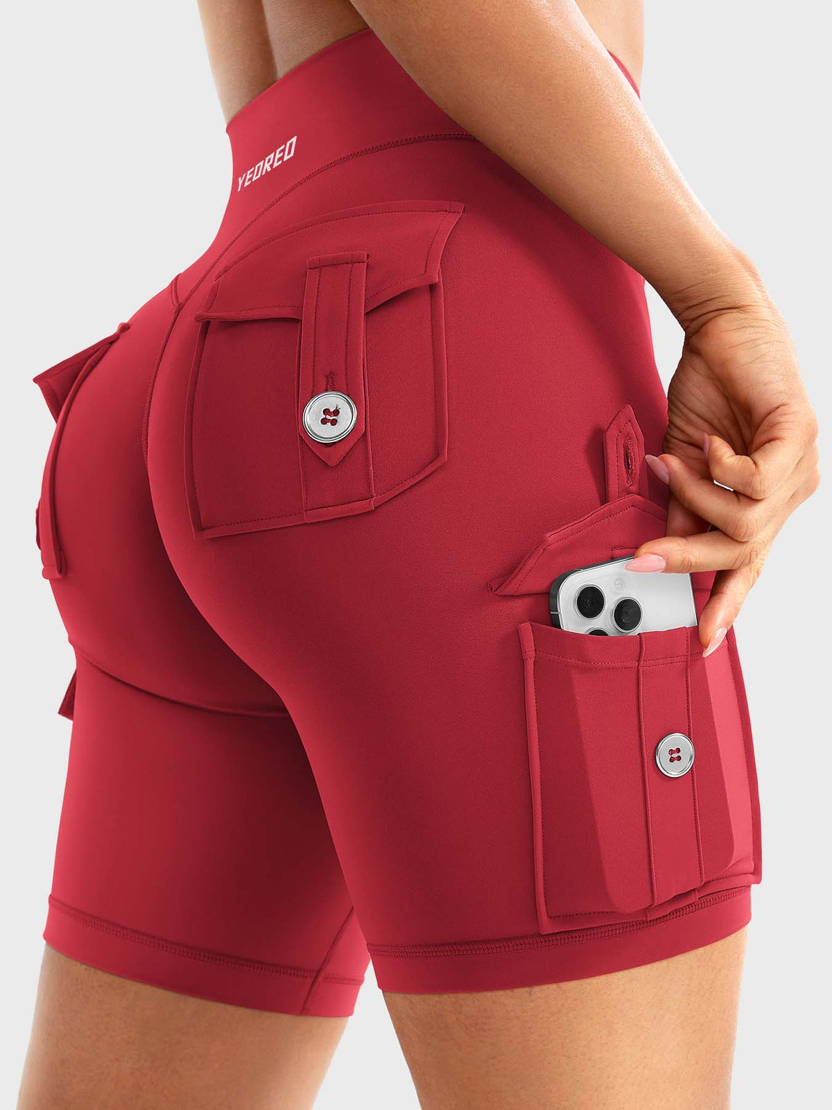 Short Movaelle CoreFlex cargo fruncido oculto