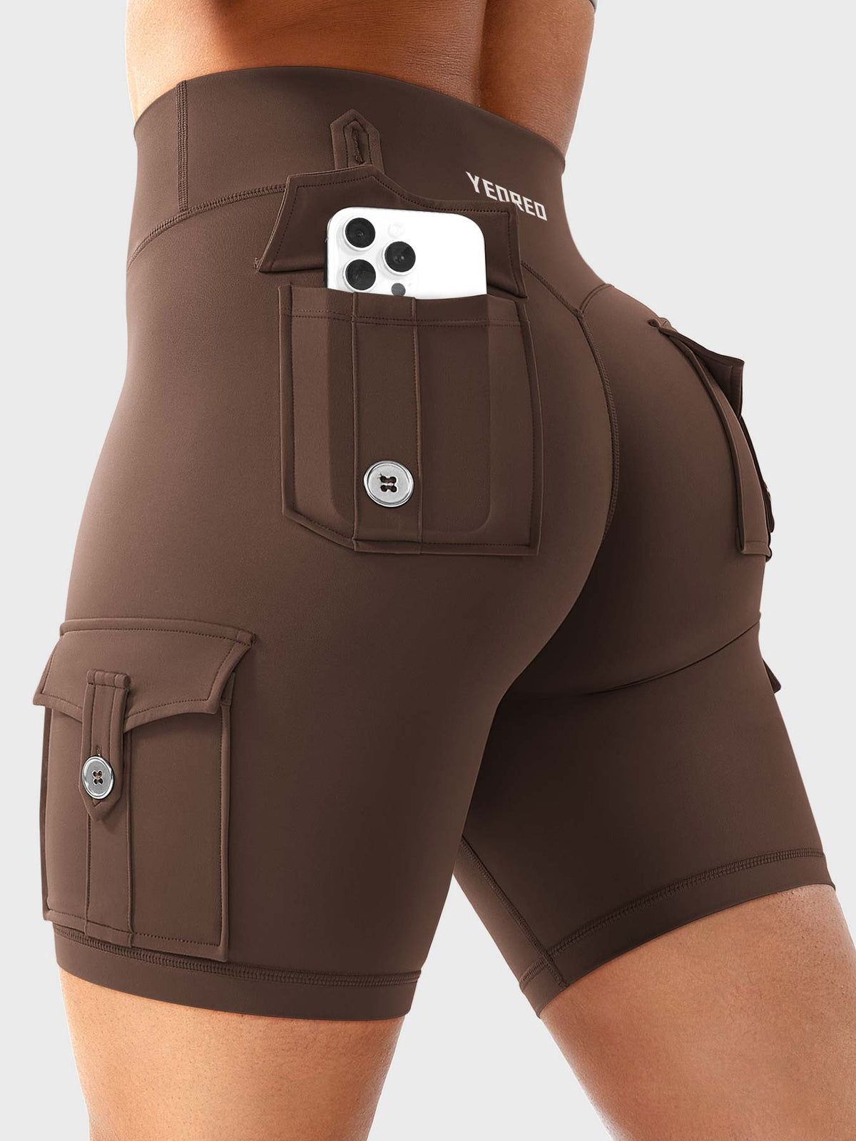 Short Movaelle CoreFlex cargo fruncido oculto
