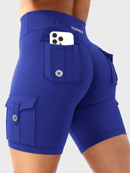 Short Movaelle CoreFlex cargo fruncido oculto