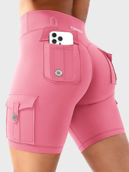 Short Movaelle CoreFlex cargo fruncido oculto