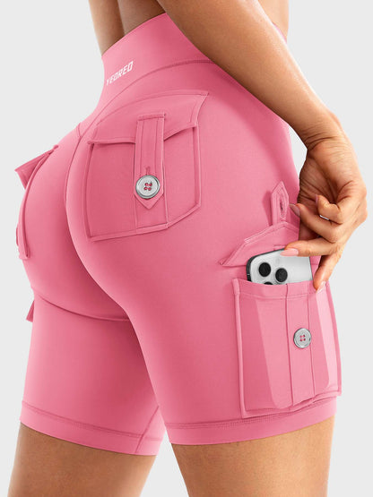 Short Movaelle CoreFlex cargo fruncido oculto