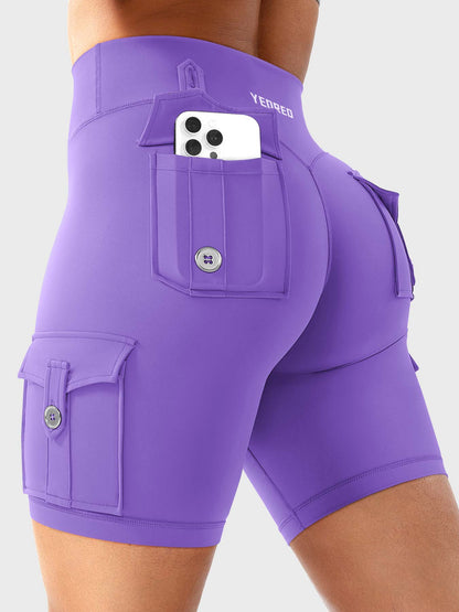 Short Movaelle CoreFlex cargo fruncido oculto