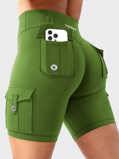 Short Movaelle CoreFlex cargo fruncido oculto