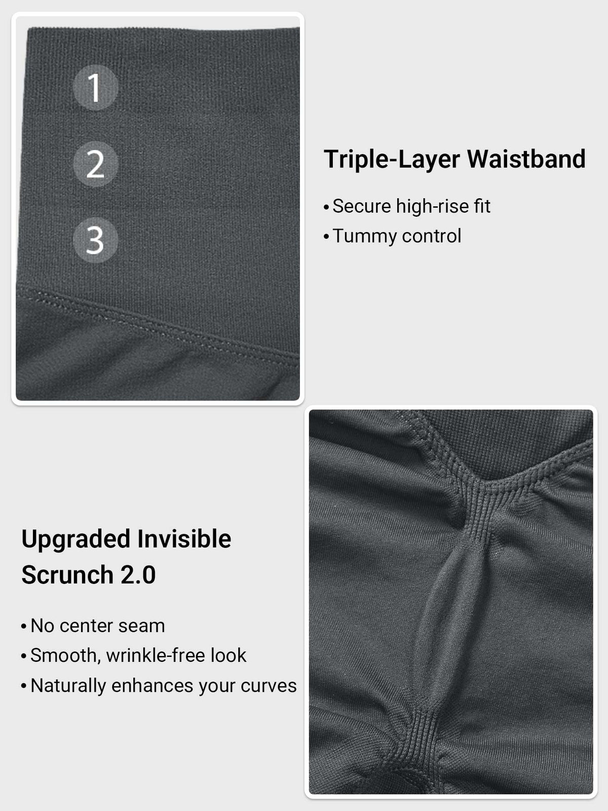Leggings Movaelle Contour con frunce oculto 24"