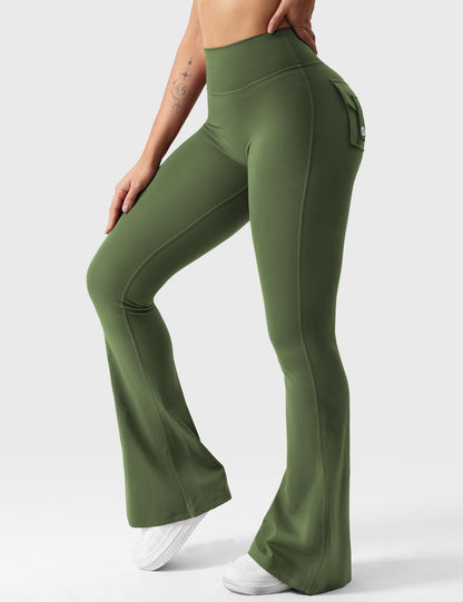 Leggings Movaelle CoreFlex acampanados con bolsillos