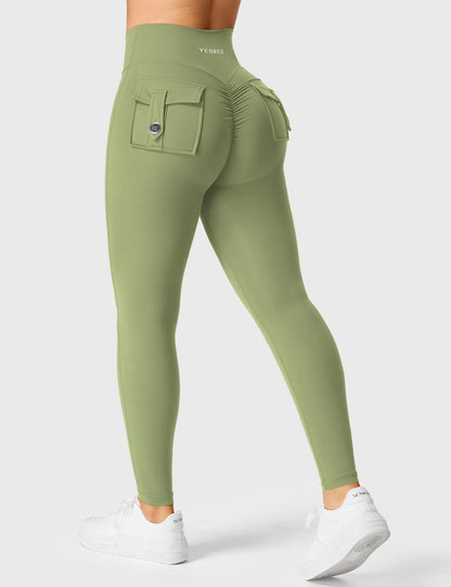 Leggings Movaelle CoreFlex Cargo con cintura en V
